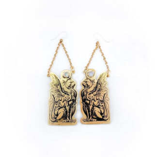 Winged Cat Earrings