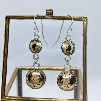 Texture dome earring - two