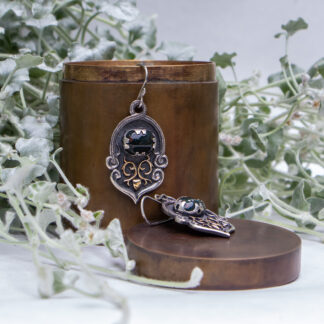 Bloodstone portrait earrings