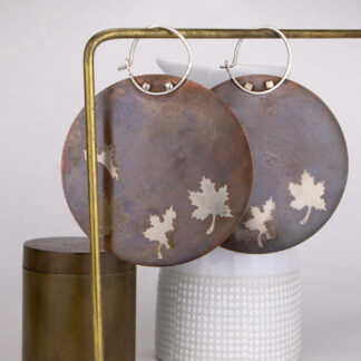 Falling Leaves Disk Earrings