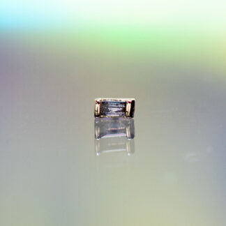 Channel Set Baguette Salt and Pepper Diamond 14kt Gold Threadless End