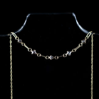 Five Diamond Kite Necklace 14kt Yellow Gold