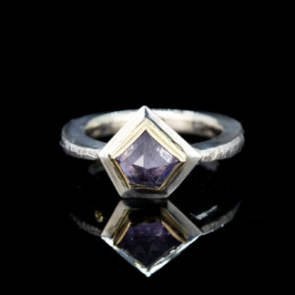 Lavender Spinel Forged Sterling Silver Ring