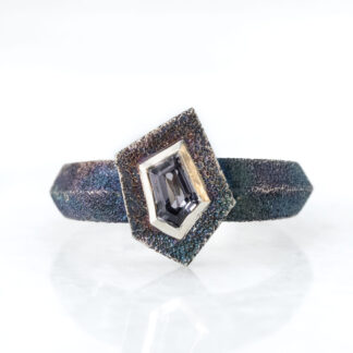 Grey Spinel and Sterling Silver Ring Size 7