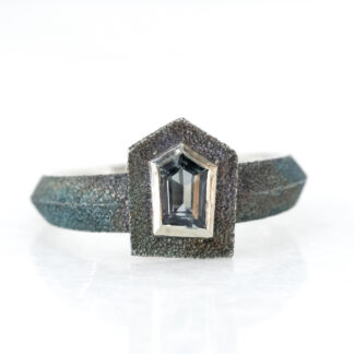 Grey Spinel and Sterling Silver Ring Size 8