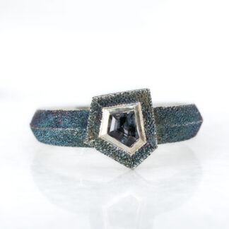 Grey Spinel and Sterling Silver Ring Size 9