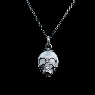 Moonstone Sterling Skull Relic