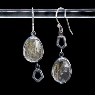50/50 Rutile Earrings