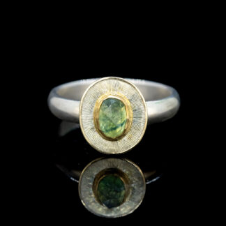 Sterling Silver Madagascar Cuts Ring SZ 9