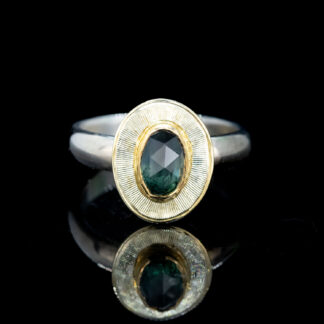 Sterling Silver Madagascar Cuts Ring SZ 5 1/2