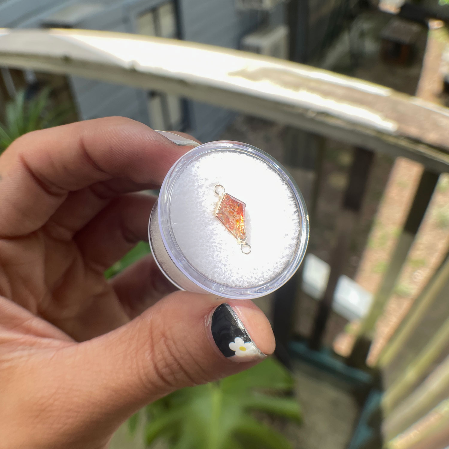 RESERVED- Sunstone Kite Pendant 14kt Yellow - Image 2