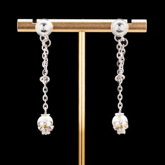 Skull Relic Sterling Silver Earrings