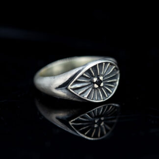 Black Spinel Radiant Eye Ring