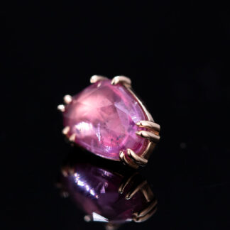 Sri Lanka Sapphire Rose Gold Threadless End 8.3mm x 5.8mm