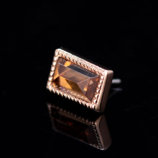 Peachy Umba Sapphire Rose Gold Threadless End 3.8mm x 6mm