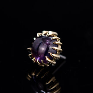 The Spike Winza Sapphire Yellow Gold Threadless End 6.5mm