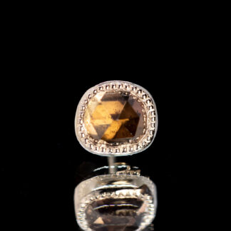 Umba Sapphire Milgrain White Gold Threadless End 5mm x 5.5mm