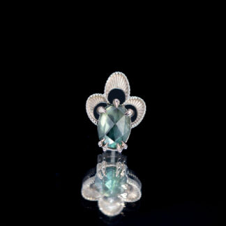 The Violet White Gold Threadless End Madagascar Sapphire