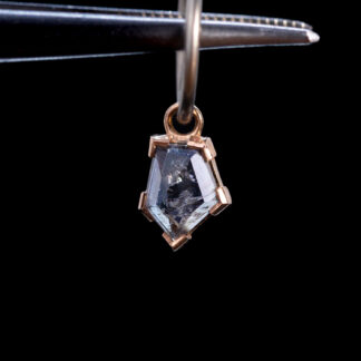 Geometric Cut Lavender Spinel Charm 7.8mm x 6.4mm