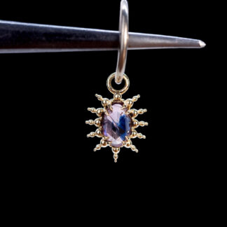 The Bead Burst Charm Winza Parti Sapphire 10.4mm x 8.5mm