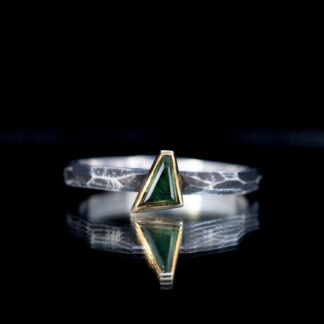 Sapphire Black and Gold Stacker Ring