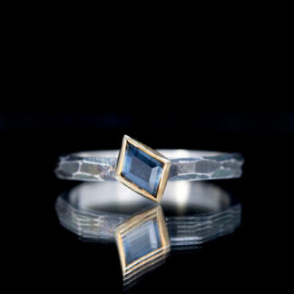 Sapphire Black and Gold Stacker Ring