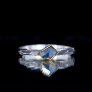 Sapphire Black and Gold Stacker Ring