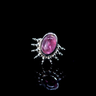 Sapphire Bead Fan 14 gauge threaded end