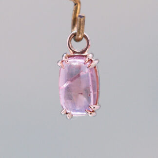 Cabochon Winza Sapphire Rose Gold Charm 7.3mm x 4.3mm