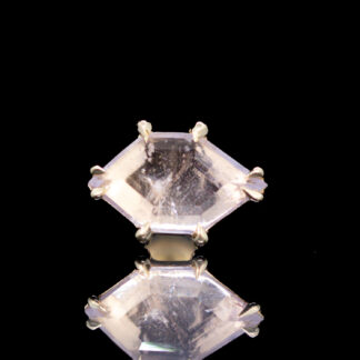 Geometric Cut Umba Sapphire Yellow Gold Threadless End 7.9mm x 4.1mm