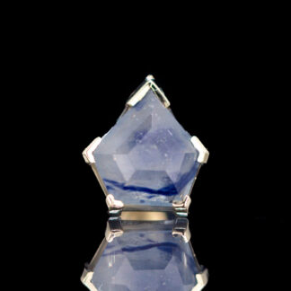 Geometric Cut Madagascar Sapphire Yellow Gold Threadless End 7.3mm x 7mm