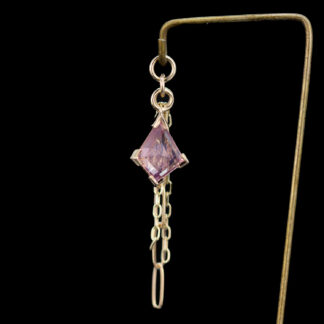 Geometric Winza Sapphire 14kt Yellow Gold Chain Charm 8.7mm x 6.7mm