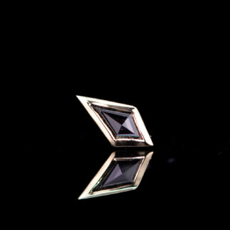 Kite Cut Dark Grey Diamond Yellow Threadless End