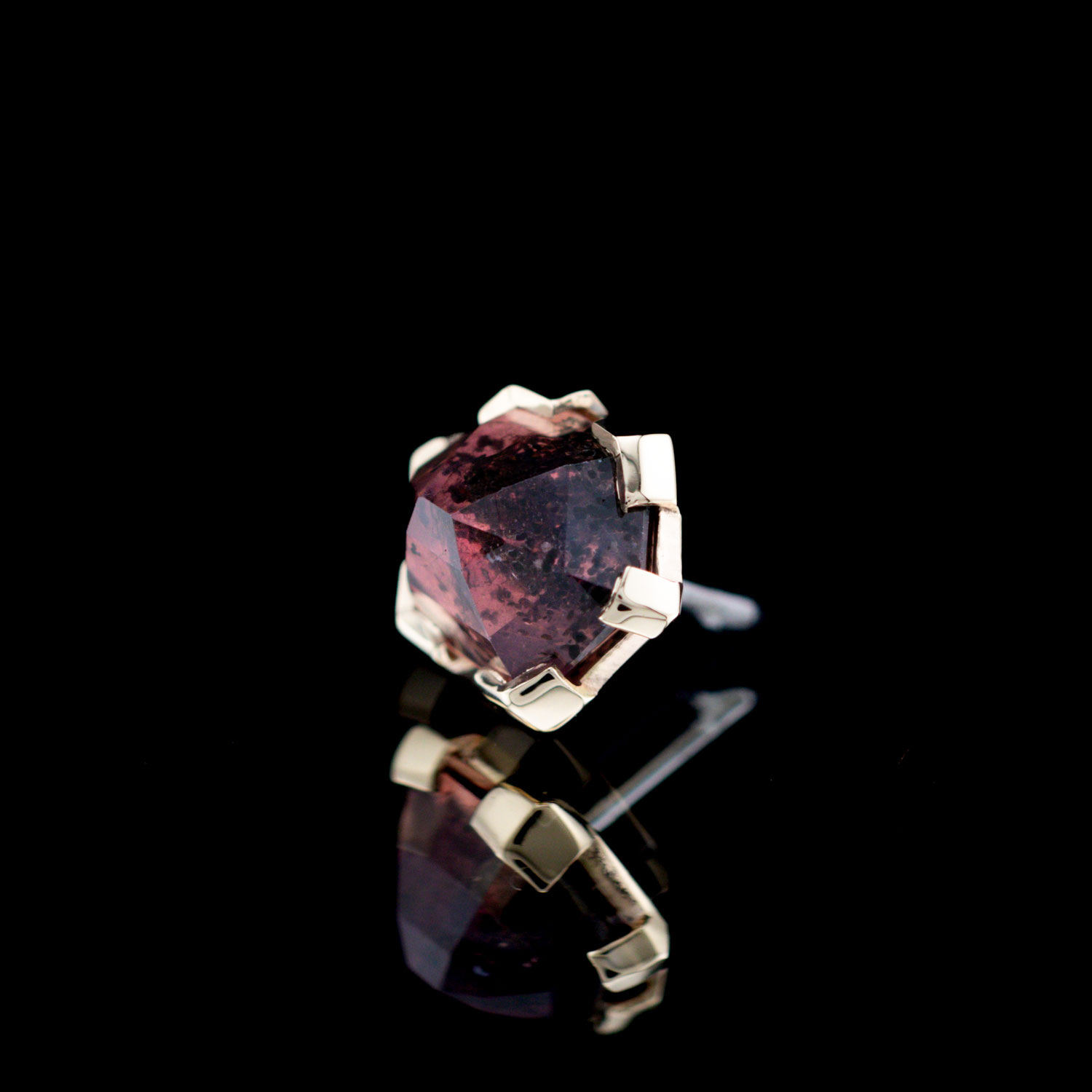 Geometric Cut Winza Sapphire Yellow Gold Threadless End 7.4mm x 5.9mm - Image 2