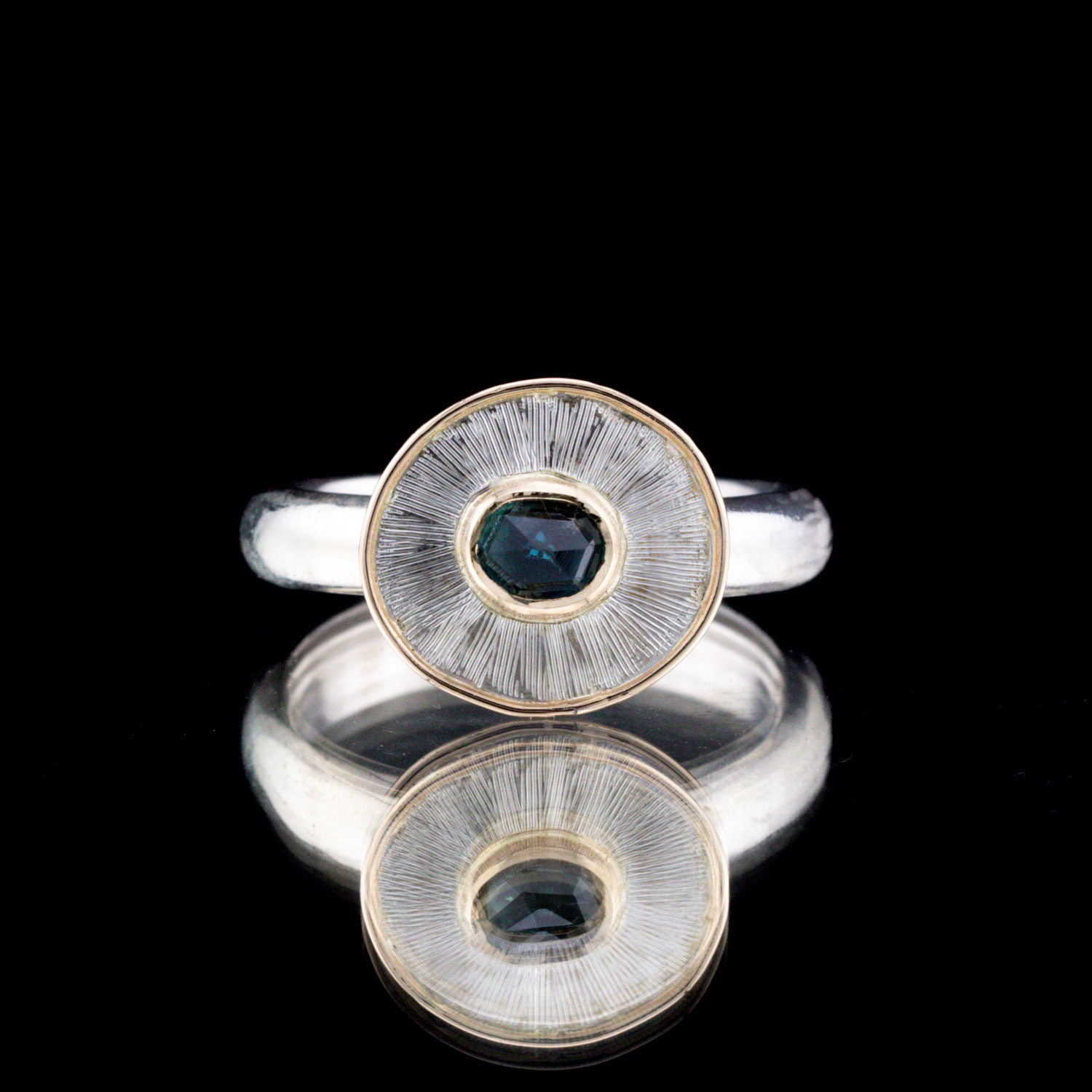 Sterling Silver Madagascar Cuts Ring SZ 6.5