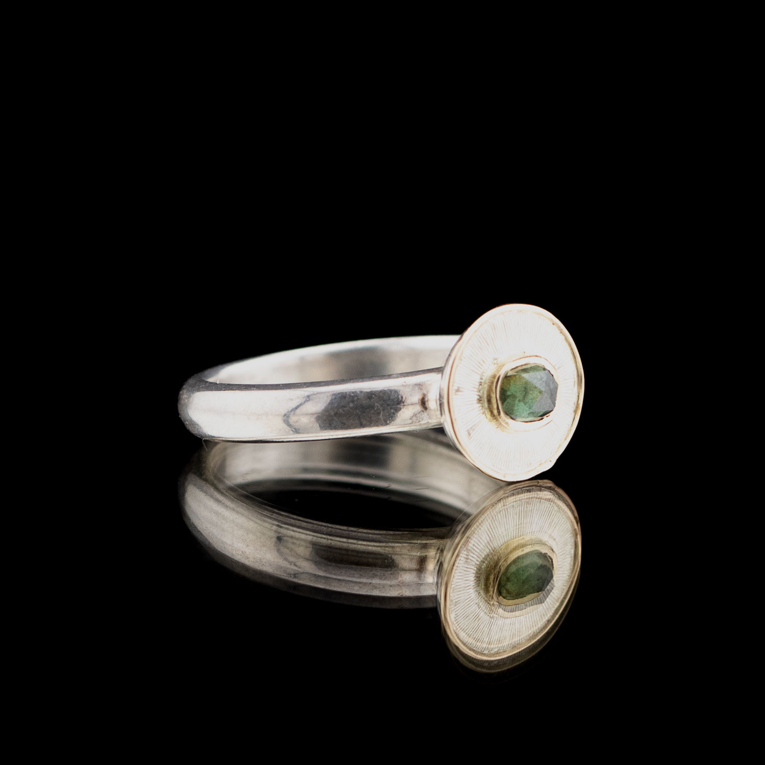 Sterling Silver Madagascar Cuts Ring SZ 8 - Image 2