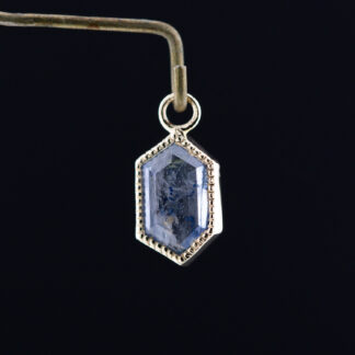 Geometric Cut Madagascar Sapphire 14kt Yellow Gold Charm 8.4mm x 5.2mm