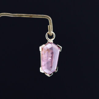 Geometric Cut Winza Sapphire 14kt Yellow Gold Charm 10mm x 6.2mm