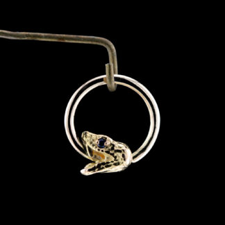 Large Black Diamond Eyed Snake Seam Ring 5/16"