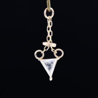 Grey Diamond Triangle Charm