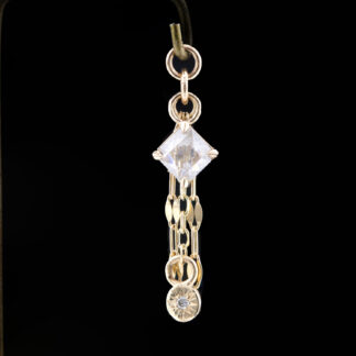 Grey Diamond prong charm