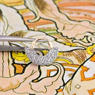 Storybook Scroll Mixed Metals Hinge Ring